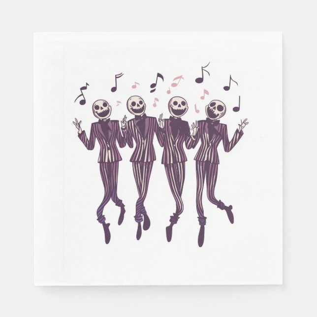 Servilleta De Papel Ghost Barbershop Quartet (Anverso)