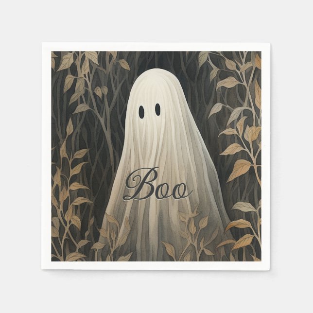 Servilleta De Papel Ghost Halloween gótico (Anverso)