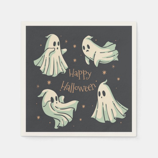 Servilleta De Papel Ghost Halloween Happy Halloween (Anverso)