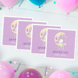 Servilleta De Papel Ghost Moon Cute Spooky Un Primer Cumpleaños De Hal