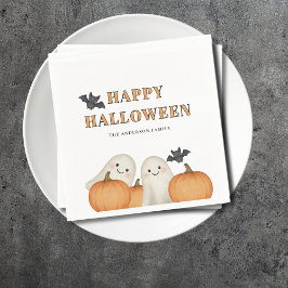 Servilleta De Papel Ghost Pumpkin Personalized Halloween Party 
