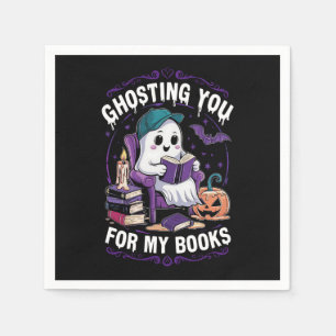 Servilleta De Papel Ghosting You For My Books Ghost Reading Halloween