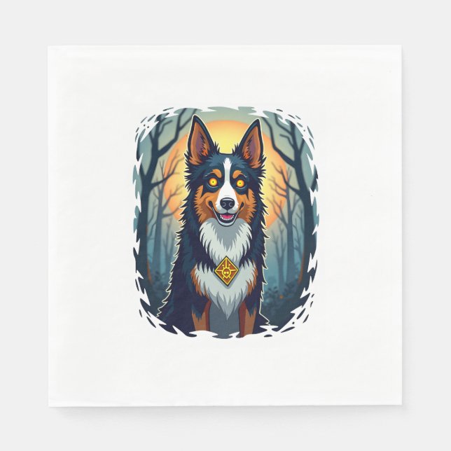 Servilleta De Papel Ghoul Greyhound Dash (Anverso)