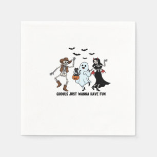 Servilleta De Papel Ghouls solo quiere divertirse - Bailando en Skelet