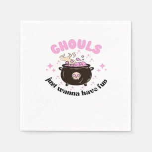 Servilleta De Papel Ghouls solo quiere divertirse con Halloween