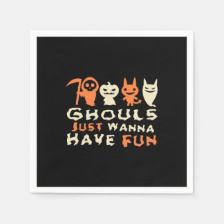 Servilleta De Papel Ghouls solo quiere divertirse con Sloth Halloween