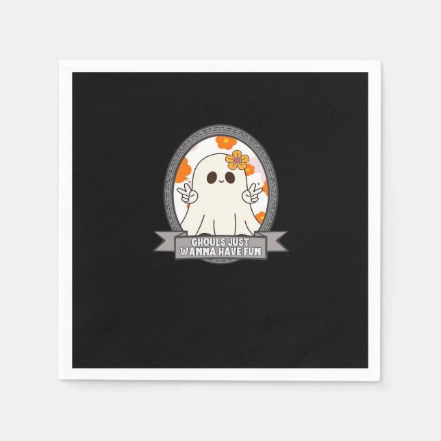 Servilleta De Papel Ghouls solo quiere divertirse con Sloth Halloween (Anverso)