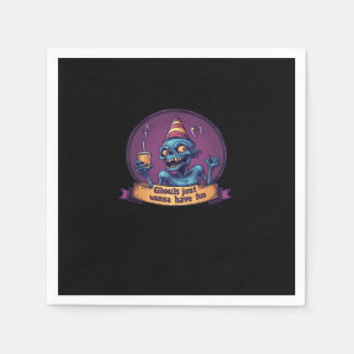 Servilleta De Papel Ghouls solo quiere divertirse con Sloth y divertid