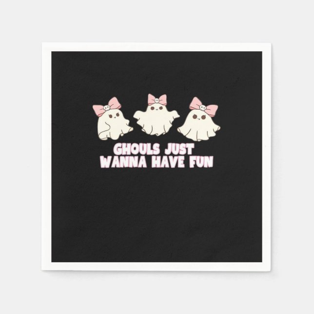 Servilleta De Papel Ghouls solo quiere divertirse sobredimensionado (Anverso)