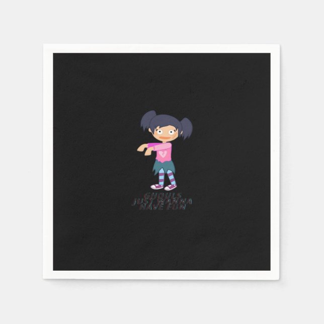 Servilleta De Papel Ghouls solo quiere tener citas divertidas y diseño (Anverso)