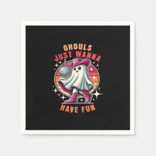 Servilleta De Papel Ghouls solo quiere tener disco retro divertido