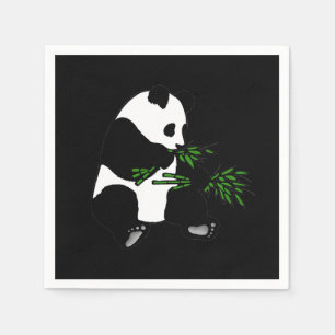 Servilleta De Papel Giant Panda come Bamboo negro