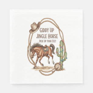 Servilleta De Papel Giddy Up Jingle Horse