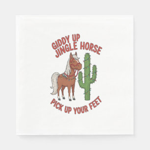 Servilleta De Papel Giddy Up Jingle Horse Coge Tus Pies
