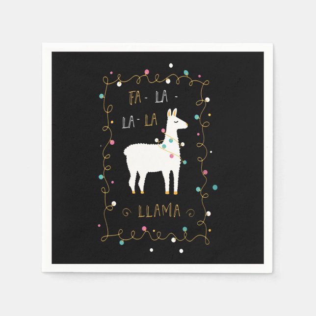Servilleta De Papel Gift de Llama | Llama Sing Funny (Anverso)