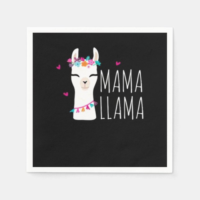 Servilleta De Papel Gift de Llama | Mama Llama (Anverso)