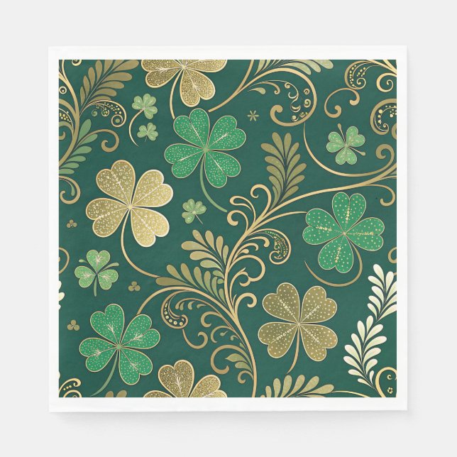 Servilleta De Papel Gilded Clover Flourish (Anverso)