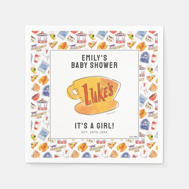 Servilleta De Papel Gilmore Chica Baby Shower (Anverso)
