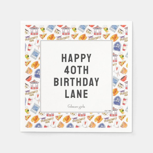 Servilleta De Papel Gilmore Chica Birthday (Anverso)
