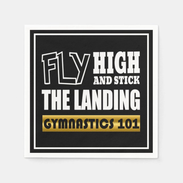 Servilleta De Papel Gimnasia 101 Mosca de altura - Gimnasta Bar (Anverso)