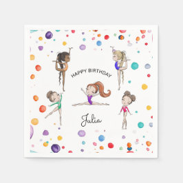 Servilleta De Papel Gimnasia chica Globos Arcoiris Fiesta de cumpleaño