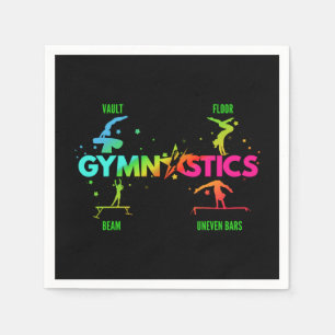 Servilleta De Papel Gimnasia femenina barras viga salto suelo