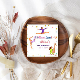 Servilleta De Papel Gimnasia salta Carlleras fiesta de cumpleaños chic