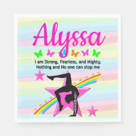 SERVILLETA DE PAPEL GIMNASIO FUERTE, SIN MIEDO Y MALO