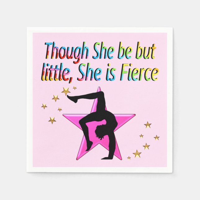 SERVILLETA DE PAPEL GIMNASIO PEQUEÑO PERO FUERTE (Anverso)