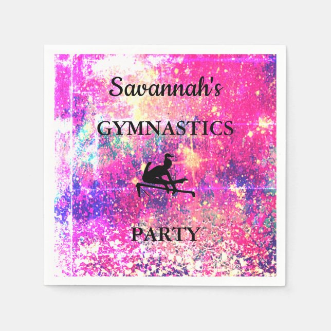 Servilleta De Papel GIMNASTICS FIESTA Conjunto Personalizado de 50 NAP (Anverso)