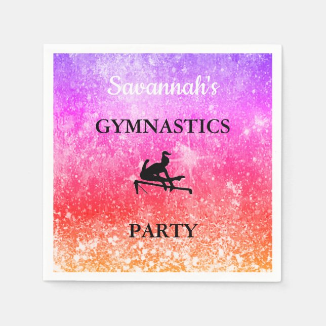 Servilleta De Papel GIMNASTICS FIESTA Conjunto Personalizado de 50 NAP (Anverso)