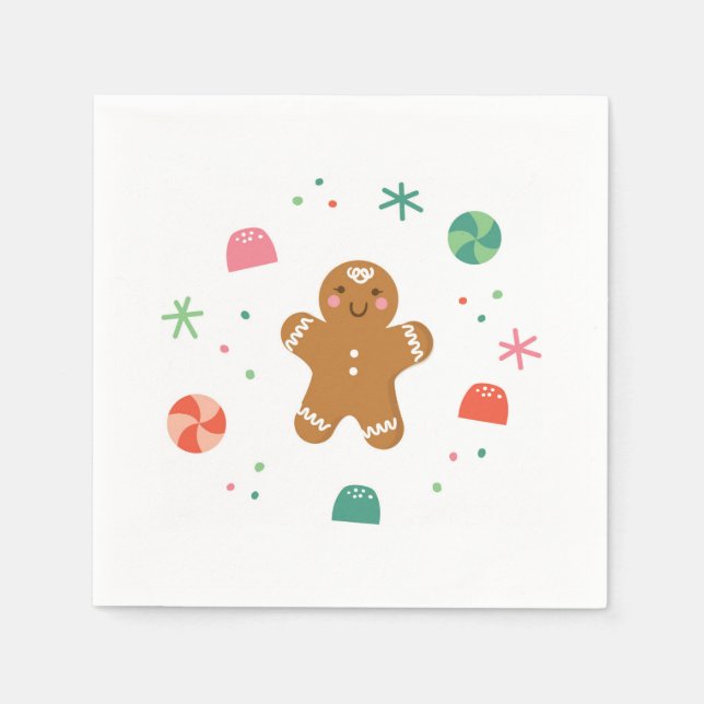 Servilleta De Papel Gingerbread desea servilletas (Anverso)