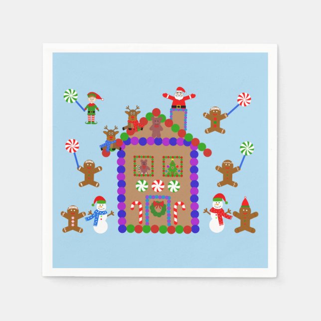 Servilleta De Papel Gingerbread House #2 Napkins (Anverso)