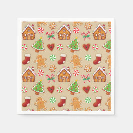 Servilleta De Papel Gingerbread House Cookies Napkins Christmas Napkin