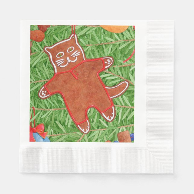 Servilleta De Papel GINGERBREAD KITTY Cocina servilletas de papel de a (Anverso)