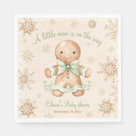 Servilleta De Papel Gingerbread Little Man Navidades Baby Shower