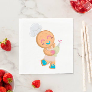 Servilleta De Papel Gingerbread Man Chef