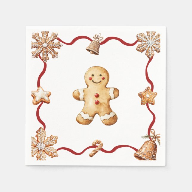 Servilleta De Papel Gingerbread Man | Christmas Napkins (Anverso)