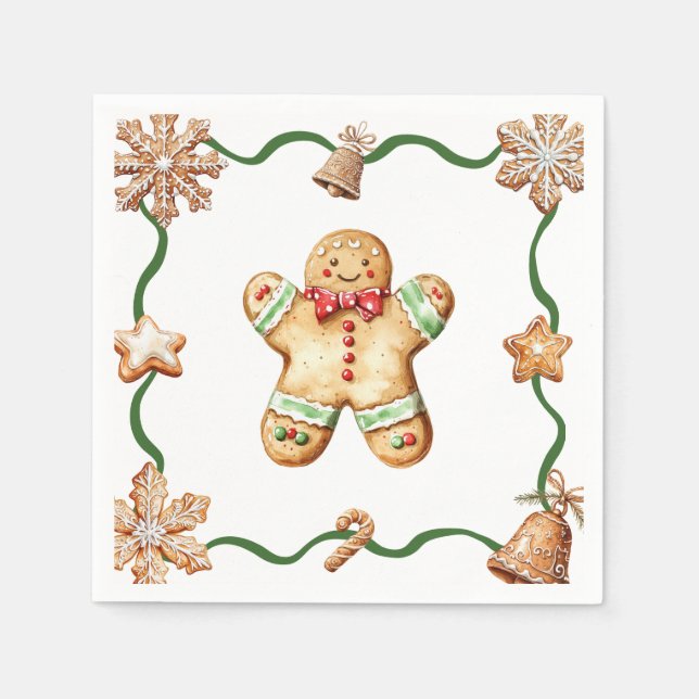 Servilleta De Papel Gingerbread Man | Christmas Napkins (Anverso)