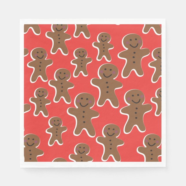 SERVILLETA DE PAPEL GINGERBREAD MAN REUNIENDO PAPEL NAPKINS (Anverso)
