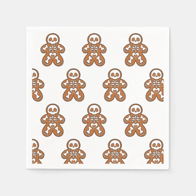 Servilleta De Papel Gingerbread Skeleton Man (Anverso)