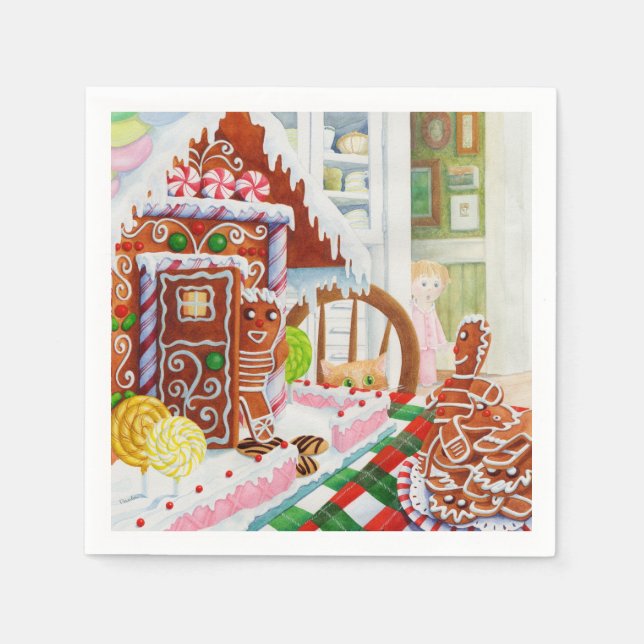 Servilleta De Papel GINGERBREAD SORPRISE StandardCocktailPaper Napkins (Anverso)