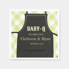 Servilleta De Papel Gingham Bbq Baby shower 