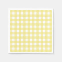 Gingham blanco y amarillo pálido