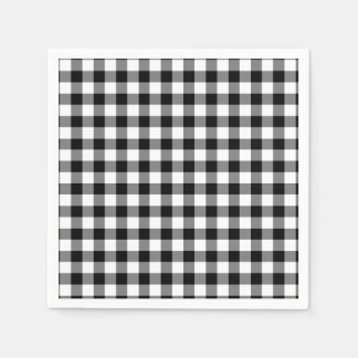 Servilleta De Papel Gingham Blanco Y Negro