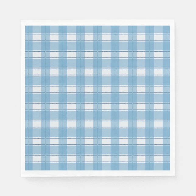 Servilleta De Papel Gingham Blue (Anverso)
