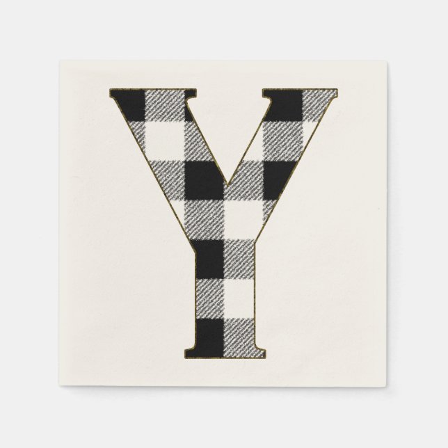 Servilleta De Papel Gingham Check Y (Anverso)