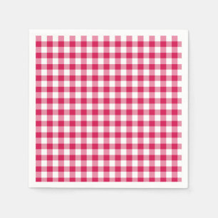 Servilleta De Papel Gingham Clásico Frambuesa