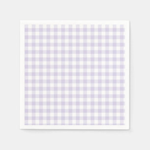 Servilleta De Papel Gingham Clásico Primavera Lavanda Polvorienta