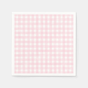 Servilleta De Papel Gingham Clásico Rosa